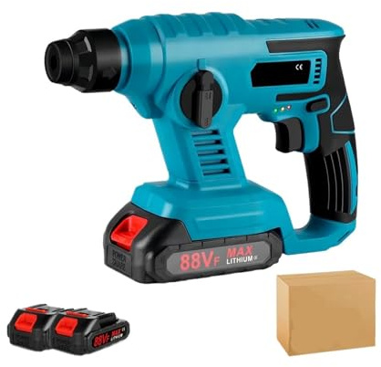 Trapano A Percussione Portatile A Batteria Da 1000 W E 3600 Giri/min, A, Utensili Elettrici For Perforazione Del Calcestruzzo For Batterie 18 V Robusto E Facile Da Usare(2 Battery)