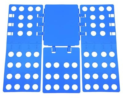 Plieuse de t-shirts adulte, planche à plier ajustable, plieuse en plastique for la buanderie Pour Vêtements(Blue)