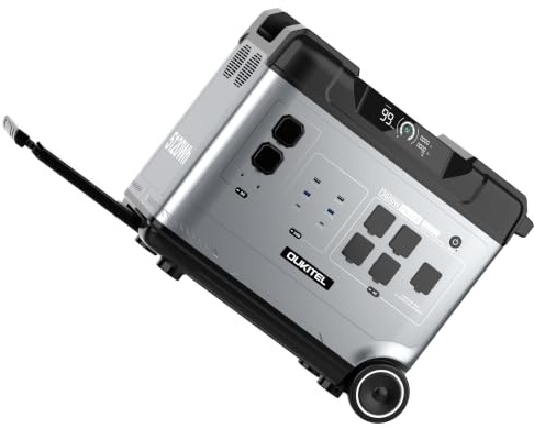 OUKITEL P5000 Pro Generatore Solare 5120Wh, Potenza 4000W, Batteria LiFePO4, Ricarica 1.2h, 15 Uscite, APP, UPS, Power Station per Camping e Emergenza Casa