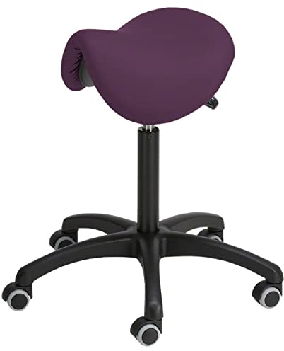 Sport-Tec Sattelhocker Standard mit Polster und Rollen, Rollhocker, Arbeitshocker