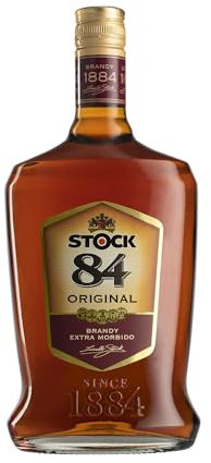 Stock 84 Original, Brandy Extra Morbido Prodotto con l'Originale Ricetta Italiana - Bottiglia da 1L