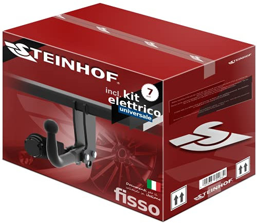 STEINHOF Nuovo gancio di traino fisso compatibile con VW Golf VI 5K berlina due volumi 3/5-porte 10.2008-2012 con 7-poli kit elettrico universale