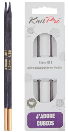 KnitPro J'Adore Cubics Stickor - Utbytbara rundstickor - För 40 och 50 cm kabel - 4,00 mm