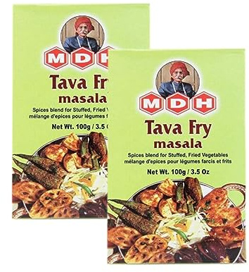 MDH Various Seasoning Masala Powder - Spices Mix Curry Masala Recipe Mixes Casserole Seasoning Herbs - Aromatic & Enhances the flavor of the meal (Tava Fry Masala (100g), Pack of 2)