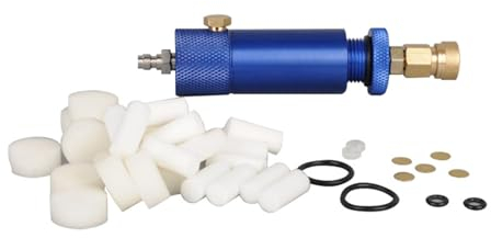 TUXING 4500 Psi 300 Bar 30 Mpa Handpumpe PCP Paintball Filter Luftkompressor PCP Abscheider Wasser und Öl Abscheider Tauchfilter Luftreiniger mit Schlauch (blau)