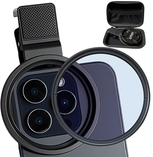 CPL Filter for iPhone 17/16/15/14/13/12/11/Pro/Max/Samsung.58mm Clip-on Polarizer Polarizing Lens for Phone. (58mm CPL)