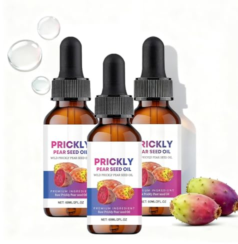 Prickly Pear Seed Oil for Face, Huiles de Pépins de Figue de Barbarie Bio Pressées à froid pour Hydrater, Sérum Hydratant Naturel pour Tous Types de Peaux (3)
