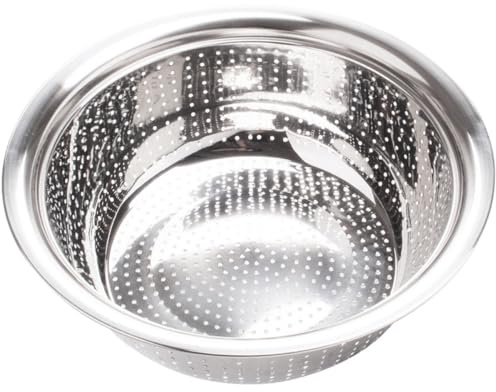 ULTECHNOVO Colino per Riso in Acciaio Inox 24 Cm Cestello Filtrante e Vasca per Lavaggio Frutta e Verdura Compatto per Uso Domestico e Cucina Quotidiana