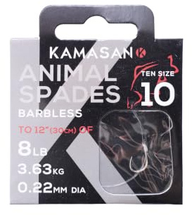Kamasan Animal Angelhaken ohne Widerhaken, Nylon, Größe 10