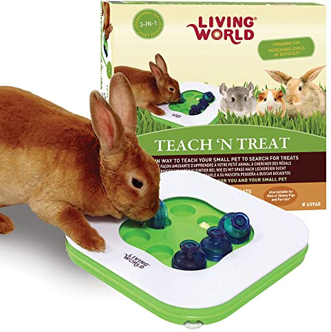 LIVING WORLD 3in1 interaktives Spielzeug, für Kaninchen, Chinchillas, Meerschweinchen und Ratten