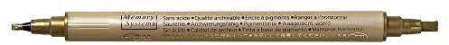 Rayher Hobby 7869306 Kalligraphie-Stift Metallic, gold, mit 2 Spitzen, Strichstärken 2 und 3, 5 mm, 1 Stück (1er Pack)