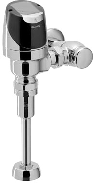 Sloan SOLIS 8186 Exposed Sensor Urinal Flushometer, 0.125 GPF Valve - Solar-Powered, Infrared Sensor w/Courtesy Flush Override Button, Single Flush, Fixture Connection Top Spud, 3370010