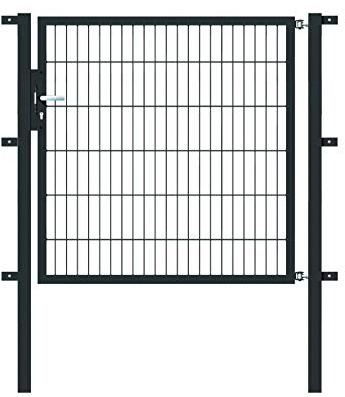 Alberts 647292 Einzeltor Flexo mit Zubehör | verschiedene Breiten und Höhen | anthrazit | Breite 125 cm | Höhe 120 cm