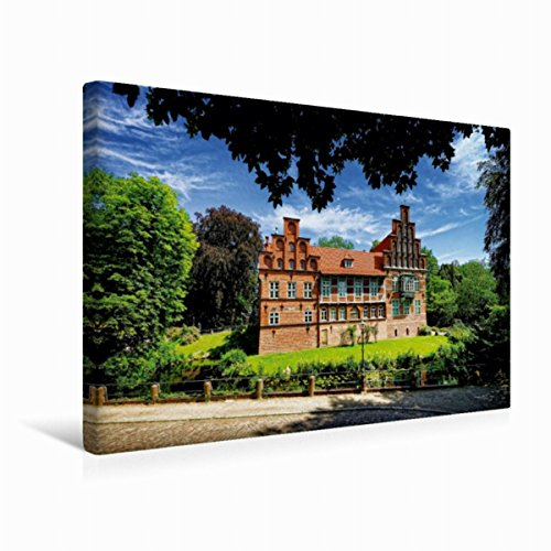 Premium Textil-Leinwand 45 x 30 cm Quer-Format Das Bergedorfer Schloss in Hamburg | Wandbild, HD-Bild auf Keilrahmen, Fertigbild auf hochwertigem Vlies, Leinwanddruck von Christian Ohde