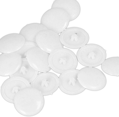 250x White Pozi Screw Cover Caps 13mm Head Push Fit