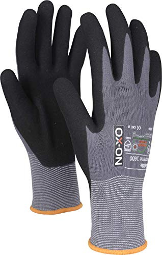 OX-ON HandschuhMan Flexible Supreme Arbeitshandschuhe Nitril Montagehandschuhe Gr. 6-13