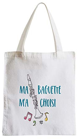 Fabulous Grand Sac Shopping Plage Etudiant Ma Clarinette m'a Choisi Musique Musicien Instrument