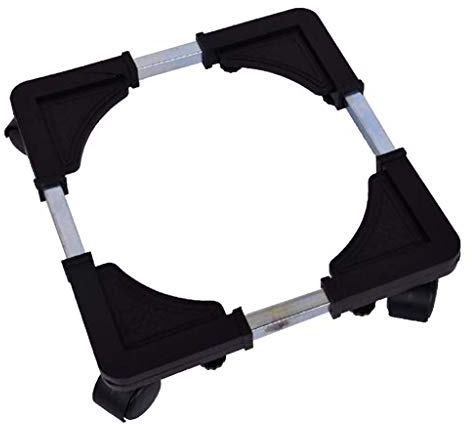 Universal Mobile Base Dorm Fridge Stand Durable Practical for Mini Refrigerator Washing Machine Black - 32x32cm