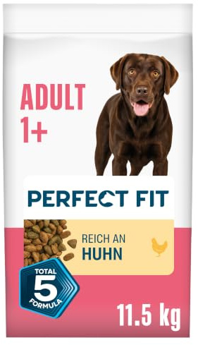 Perfect Fit Adult 1+ – torrfoder för vuxna hundar från 1 år – för medelstora hundar >10 kg – kyckling – 11,5 kg