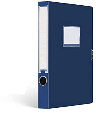 Sammelboxen Aktenkasten Dokumentenbox für DIN A4, mit Griffloch 55mm dicker Kunststoff Aktenkasten Navy Blau