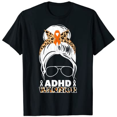 Ruban orange pour sensibilisation au TDAH - Support graphique T-Shirt