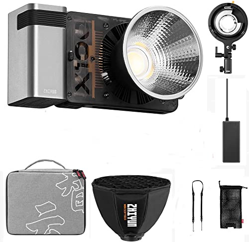 ZHIYUN MOLUS X100 Pro 100W COB LED video lampada a doppio colore 2700K-6500K illuminazione di uscita permanente, controllo applicazione Bluetooth, kit di installazione Bowens, alimentazione DC/PD