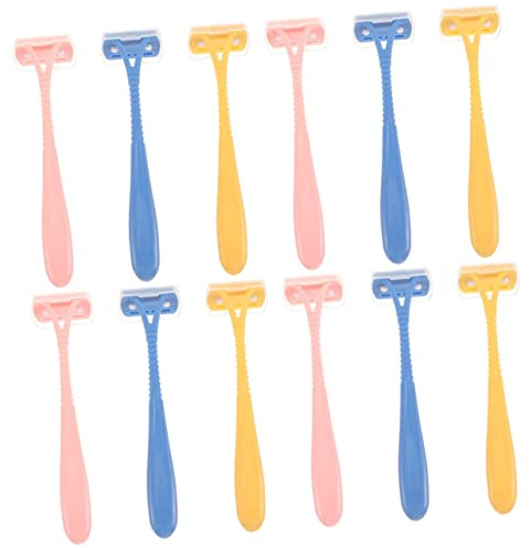 minkissy 12 Stk Manuelles Haarentfernungsmesser Schönheitsrasierer Bikini-haarschneider Achsel Rasierer Epilierer Für Frauen Bikinizone Rasierer Haarspange Körper Rostfreier Stahl Reisen