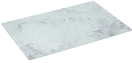 FIVE Simply Smart - Planche à Découper en Verre Marbre 30cm Blanc
