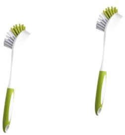 CLISPEED 2 STK Spülbürste Topfpfanne Bürste Scheuerbürste Mörtel Flache Pfanne Badewanne Küchenbürste Reinigungsbürste für die Küche Boden Geschirr Fliesenbürste Wäscher Topfbürste TPR