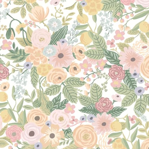 Timeet Peel and Stick Wallpaper Floral Pink Self Adhesive Wallpaper 41x300cm Sticky Back Plastic Vinyl Film Contact Paper for Bedroom Living Room Wall Cabinet Shelf