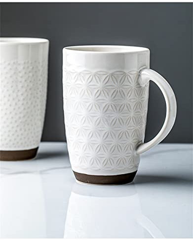 XFZJCHAP BBCBBZ 600 ml Europa Tazza in Ceramica caffè Ufficio Creativo Ufficio tè Bevande Bicchieri Regalo per Coppie (Argento)