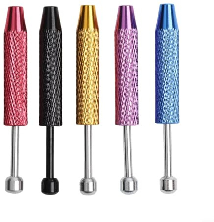 Lot de 5 mini stylos à pince en acier inoxydable pour vis et clous