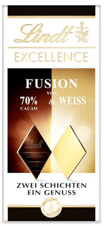 Lindt Schokolade | EXCELLENCE Fusion 70%&Weiß, 100g Tafel, Geschenk