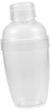 ERINGOGO Shaker Per Cocktail Multifunzionale 350 Ml in Plastica Trasparente Con Misurino Graduato Design Ergonomico Per Mixare Proteine Polvere Bevande Baristi Uso Domestico