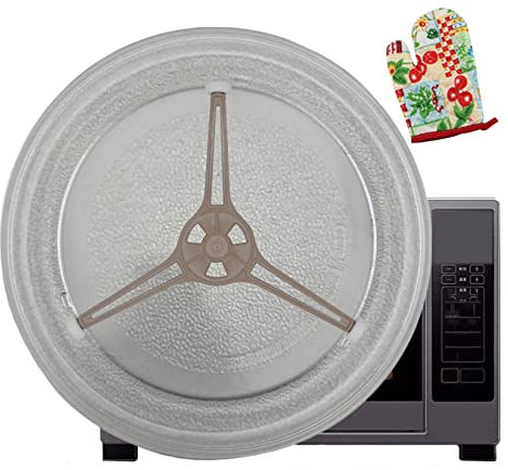 Mikrowellenteller-Ersatz, flacher Glas-Drehteller für rutschfestes Kochen, unzerbrechliches Design