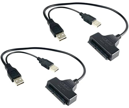 DOITOOL Cable De Disco Duro a Usb Línea De Datos Usb 2.0 Para Discos Duros Portátiles, Usuario Técnico, Diseño Funcional, Plug and Play, Compatible Sistemas Operativos, Color Negro