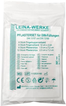 10x Pflasterset 30-teilig (=300-teilig) - zugehörig der DIN 13157 / DIN 13169 für Betriebe - reduziertes ANGEBOT