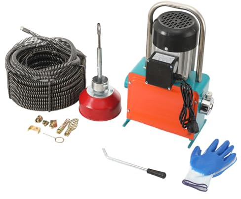 NICCOO Rohrreinigungsmaschine Elektrische Rohrreinigungsspirale 20m 1000W | Rohrreinigungsgerät Kanalreinigungsmaschine mit 39.4ft Feder Rohrreiniger Satz für Rohr-Durchmesser 20mm-150mm