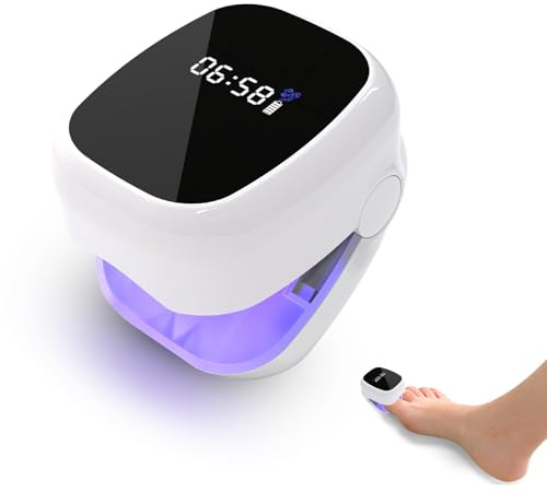 SUNNIFLY Tratamiento Hongos Uñas Pies, Tratamiento con Hongos Láser, con 2 Luces Infrarroja + 4 Ultravioleta, Fácil de Usar