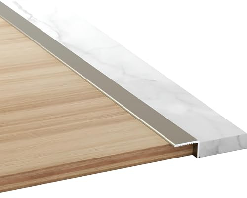Coayuou Baguette D'angle Aluminium Moulure Autocollante 100cm* 3 Pièces Baguette D'angle Mur Coins Parfaits Et Protégés, Idéale Pour Carrelage Mural Et Sol, Look Contemporain(Sekt,10 * 30mm)