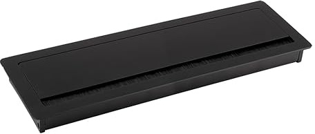 cyclingcolors Passacavo rettangolare in alluminio nero 300x100x29mm per mobili da ufficio e tavoli