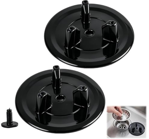 2 Unidades 56mm Junta Goma Repuesto Fregadero Cocina – Juntas Estanqueidad Compatibles con Sifón IKEA ATLANT y Fregadero DOMSJÖ – Con Tornillo y Tapón para Desagüe y Cesta Colador