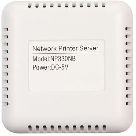 Cryfokt Netzwerk-USB-Druckerserver, Kabelloser Druckserver mit Speicherkartensteckplatz und Bluetooth 4.0 USB-Druckserver-Adapter, Umfassende Kompatibilität, Konvertierungsdrucker für (EU-Stecker)