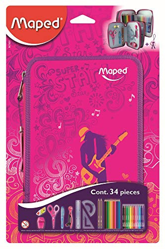 Maped Trousse d'écolier Girly en Polyester Garnie