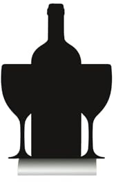 Securit Silhouette Wein Tisch Kreidetafel - Schwarz