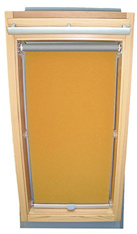 Easy-Shadow Hochwertiges Abdunkelungsrollo Rollo Thermo gelb für Velux DKL/DKU/RHL/RHU-EP GGU,GPU,GHU,GTU P08 ALU // Maßanfertigung