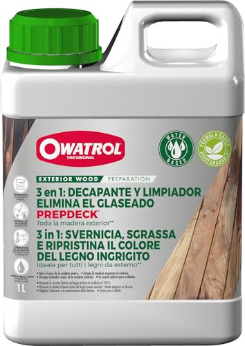 OWATROL - PREPDECK® - Decapante/Limpiador para madera exterior - 1 litro