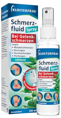 Klosterfrau Schmerz-Fluid | 150ml | kühlende Spray-Anwendung | Bei Gelenk- und Muskelschmerzen | 3-fach Wirkung