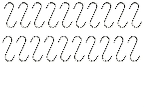 ENJY Ganci per Carne Ganci per Carne, 20 Pezzi, in Acciaio Inox, per Appendere La Carne, Ganci Affumicatori con Punta Appuntita, Macelleria, Affumicatura A Caldo E A Fredd (Color : Silver)