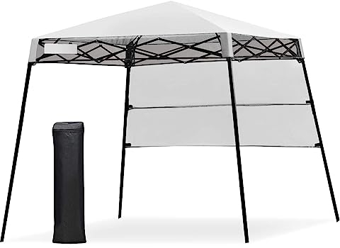 COSTWAY Pavillon 2x2 m, Faltpavillon Höhenverstellbar, Wasserdicht & Sonnenschutz Partyzelt Gartenzelt mit Tasche, Gartenpavillon für Outdoor, Garten, Party, Camping, Barbecue (Weiß)